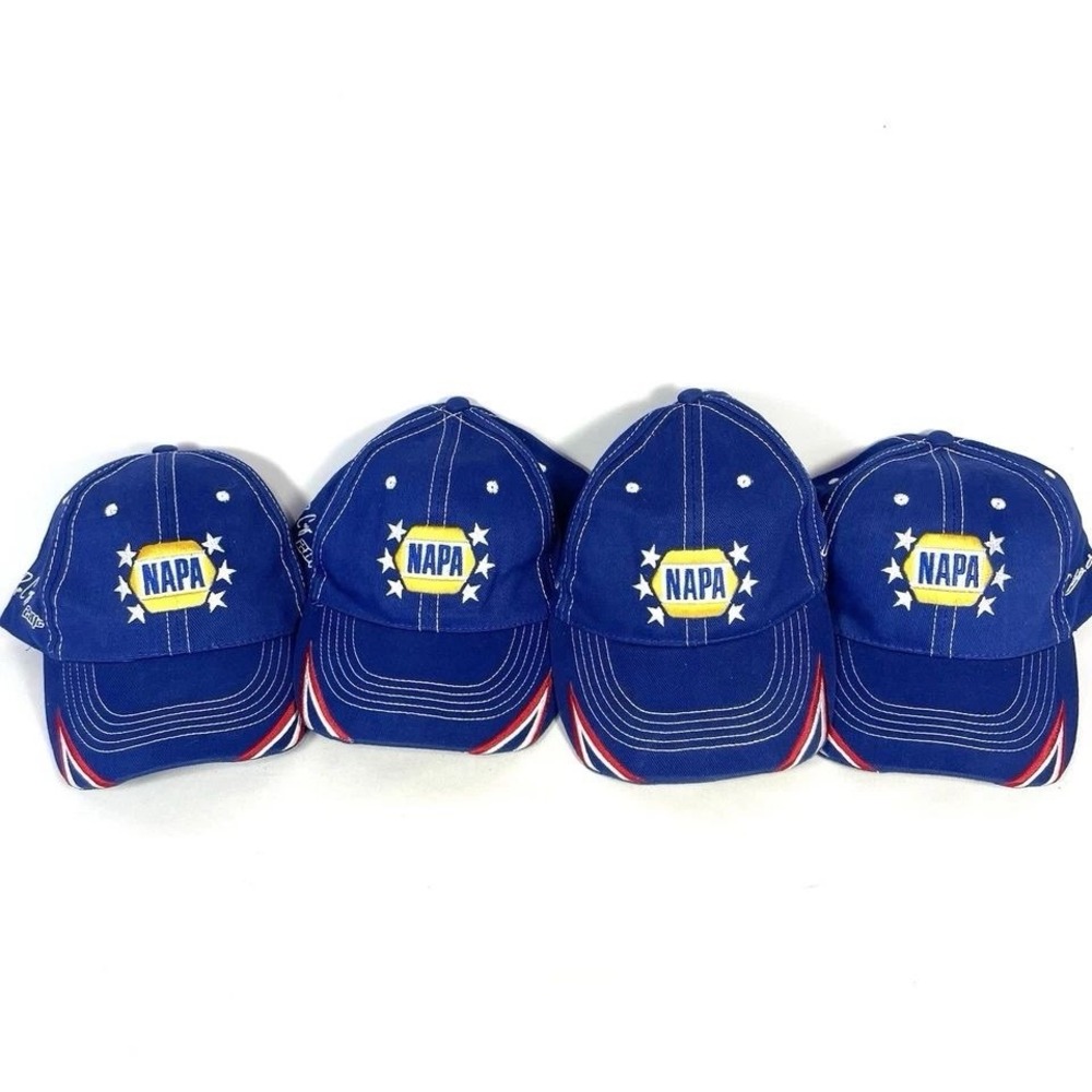 Lot of 4 Chase Elliott #9 NAPA Racing NASCAR Adjustable Hats Blue Caps